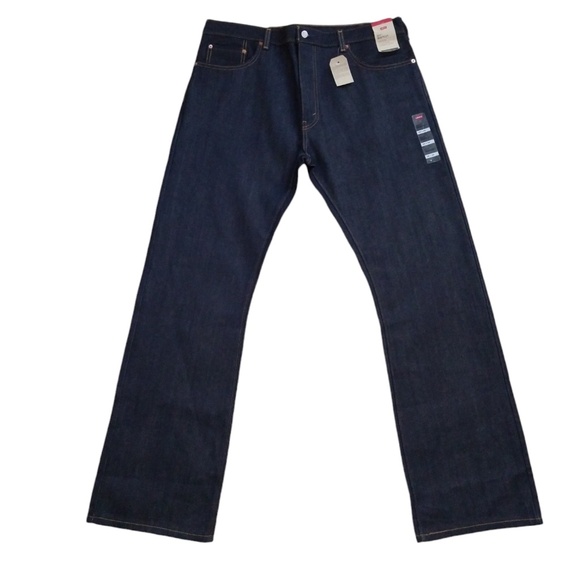 Levi's 517‎ Men's Blue Dark Wash Cotton Bootcut Jeans Size 38 NEW - Picture 3 of 16